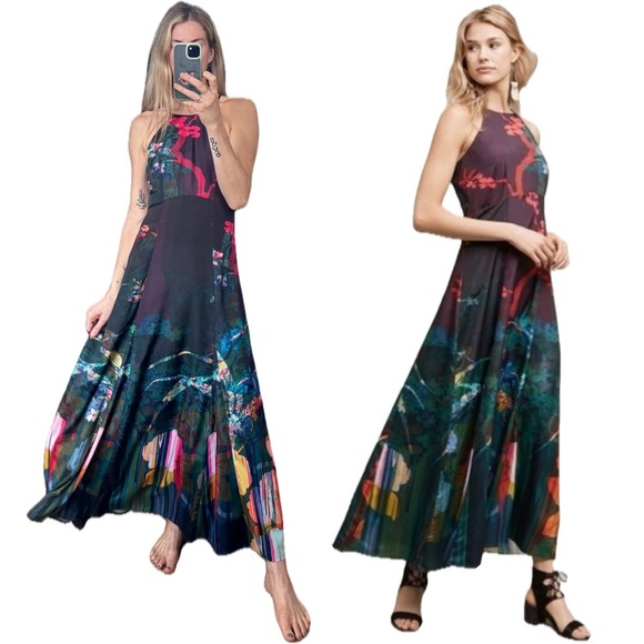 Anthropologie Dresses & Skirts - Anthropologie Moulinette Soeurs Cadence Sleeveless Halter Floral Maxi Dress